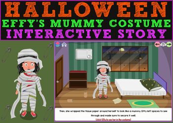 Preview of Halloween Interactive Story - Effy's Mummy Costume Boom Cards