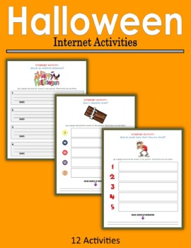 Preview of Halloween - Internet Activities