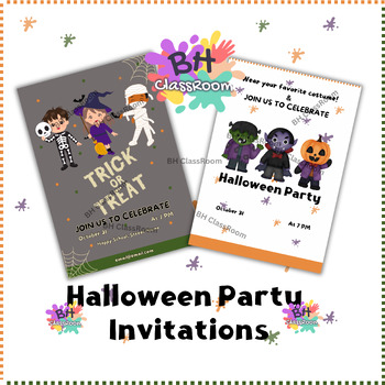 Preview of Halloween Invitations + Keepsake Flyers Bundle