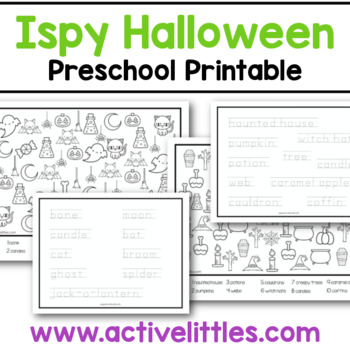 Preview of Halloween Ispy Preschool Activities Printable