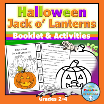 Halloween Jack O Lantern Booklet Activities by Paradise Creations