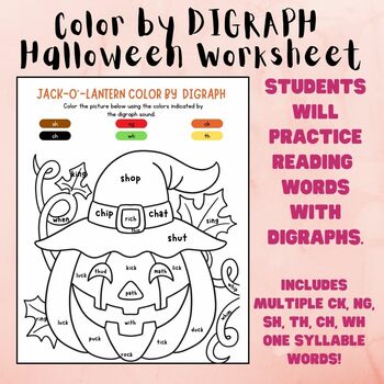 Preview of Halloween Jack O' Lantern Color by DIGRAPH