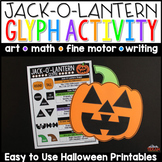 Halloween Jack-O'-Lantern Glyph Plus Math and Writing Printables