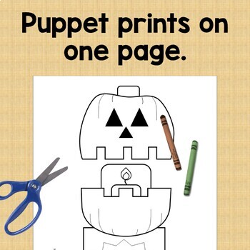 Halloween Jack O' Lantern Paper Bag Puppet | October Crafts and Activities