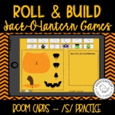 Halloween Jack-O-Lantern Roll and Build S Articulation Practice