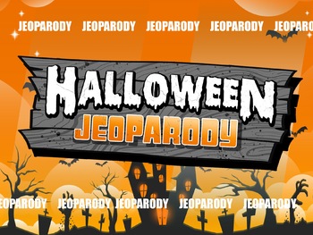 Preview of Halloween Jeopardy Trivia Powerpoint Game - Mac PC and iPad Compatible