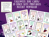 Halloween Joke Cards/Notes, Class/Group Party, Halloween H