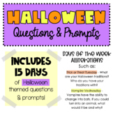 Halloween Journal Questions & Prompts
