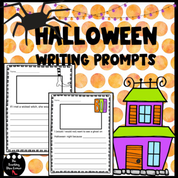 Halloween Journal Writing Prompts by The Teaching Diva Corner | TpT