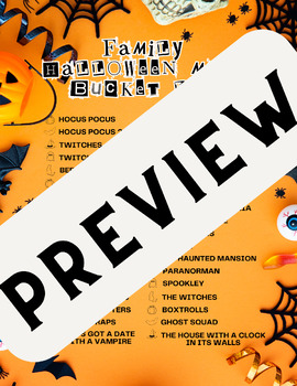 Preview of Halloween Kid & Family Movie List