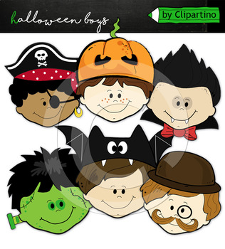 Preview of Halloween Kids Clip art  commercial use