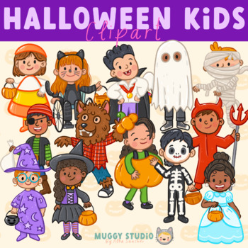 Halloween Kids Clipart by Muggy Studio | Teachers Pay Teachers