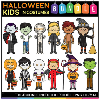 Halloween Costume Clipart BUNDLE! by Dazzling Clips | TpT