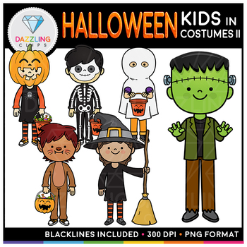 Halloween Costume Clipart Set II by Dazzling Clips | TpT