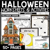 Halloween Kindergarten First Grade Worksheets | Math and L