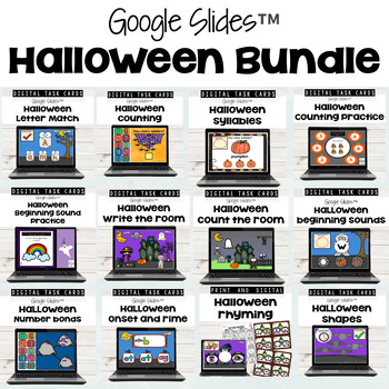 Preview of Halloween Digital Google Slides™ Bundle