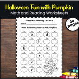 Halloween Kindergarten Math and Reading Packet
