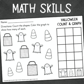 halloween math and reading no prep worksheets for