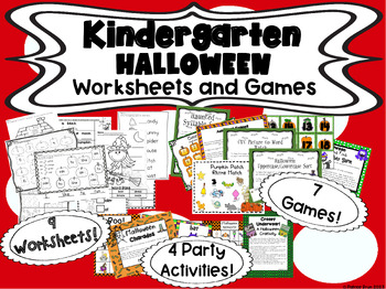 Preview of Halloween Kindergarten Morning Work, Games, and Activities!