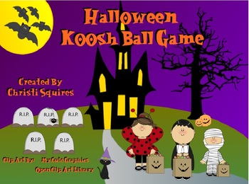 Preview of Halloween Koosh Ball SMARTBoard Game