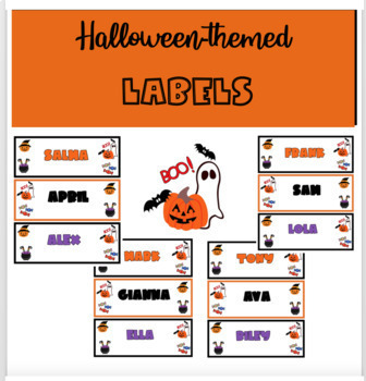 Preview of Halloween LABELS (Editable!)