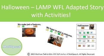 Preview of Halloween! LAMP Words for Life Adapted Book & Activities!