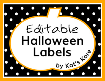 Preview of Halloween Labels – 85 Editable Labels