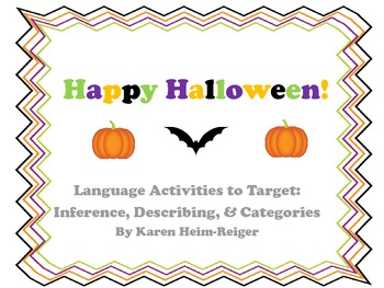 Preview of Halloween Language Activities: Inference, Describing, Categories