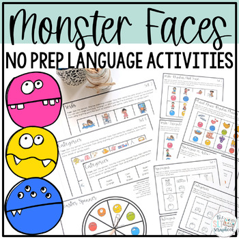 Preview of Halloween Language Activities for Speech and Language Therapy - Monster Themed