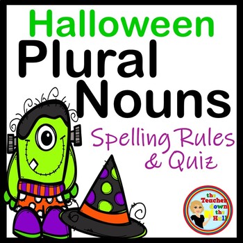 Preview of Halloween Language Arts Plural Nouns Spelling Activitiy