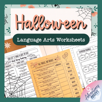 Preview of Halloween Language Arts Worksheets FREEBIE