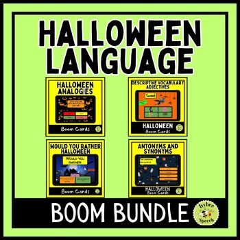 Preview of Halloween Speech and Language Bundle Activity Boom Cards