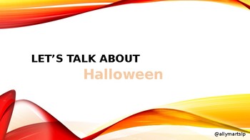 Preview of Halloween Language Lesson: Vocabulary & WH Questions