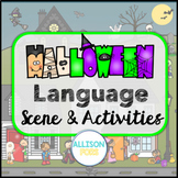 Halloween Picture Scene for Speech Therapy - Language Scene