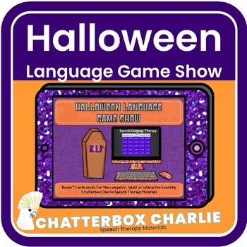 Preview of Halloween Language Trivia Game Show Boom Cards