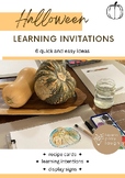 Halloween Learning Invitations