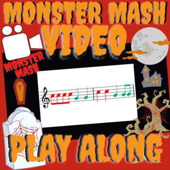Preview of Halloween Lesson Music MONSTER MASH VIDEO Play Along |