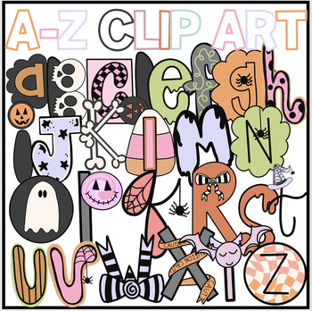 Preview of Halloween Letter Clip Art // Spooky Letters // Fun Halloween Letters