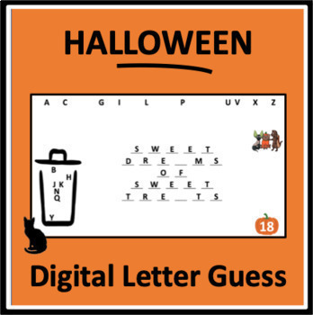 Preview of Halloween Letter Guess - an interactive ELA game