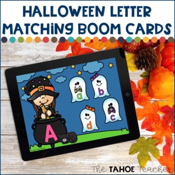 Preview of Halloween Letter Matching Boom Cards | Digital Reading Centers