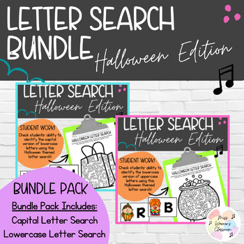 Preview of Halloween Letter Search (Capitals and Lowercase)