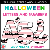 Halloween Letters and Numbers Clip art incluye acento