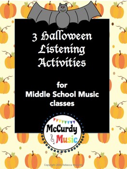 Preview of Halloween Listening Activities for Middle School General Music, Band, or Chorus