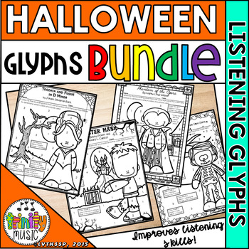 Preview of Halloween Listening Glyphs BUNDLE