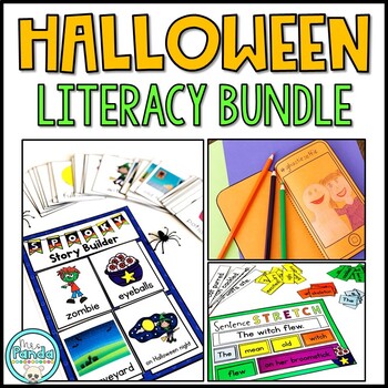 Preview of Halloween Literacy Activities Bundle for 1st Grade