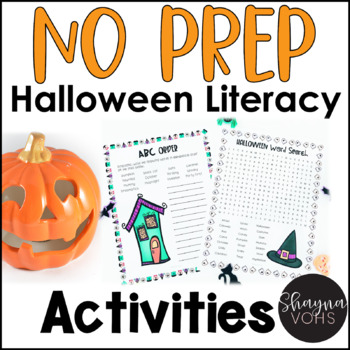 Preview of Halloween Literacy Activities - Halloween Literacy Centers