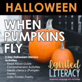 Halloween Literacy Activities for When Pumpkins Fly - {3/4