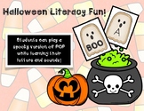 Halloween Literacy Center Boo "pop" game