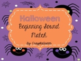 Halloween Literacy Center: Spider Beginning Sound Match