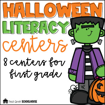 Preview of Halloween Literacy Centers First Grade